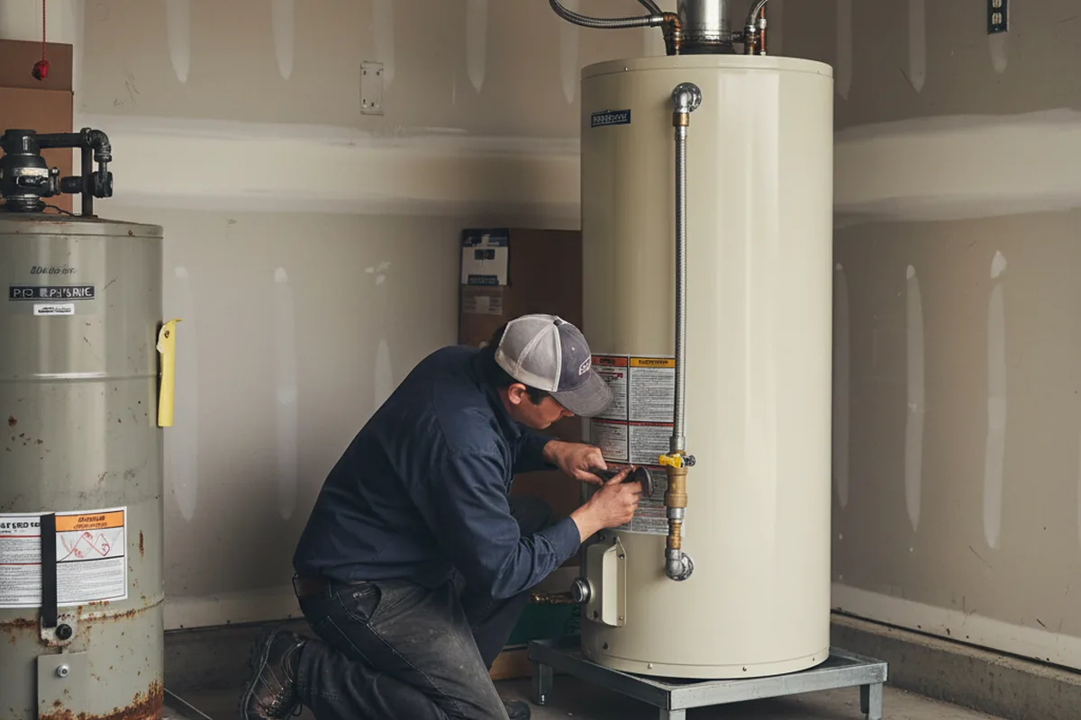 Water heater and shutoff valve replacement in Austell